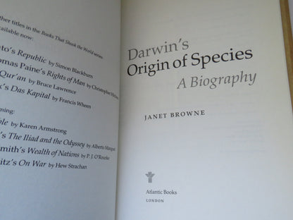 Darwin's Origin of Species A Biography By Janet Browne  2006 book image 2