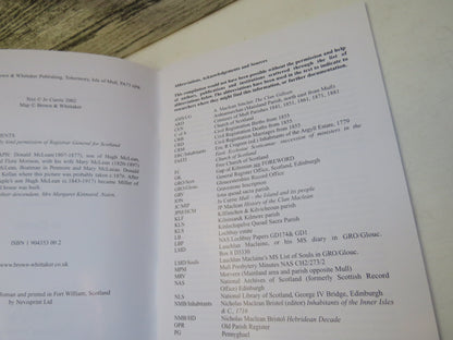 A Biographical Dictionary of Mull People MACLEANS Compiled By Jo Currie 2002