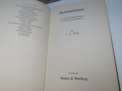 Ramshackledom A Critical Appraisement of the Establishment By L. G. Pine 1962 book image 4