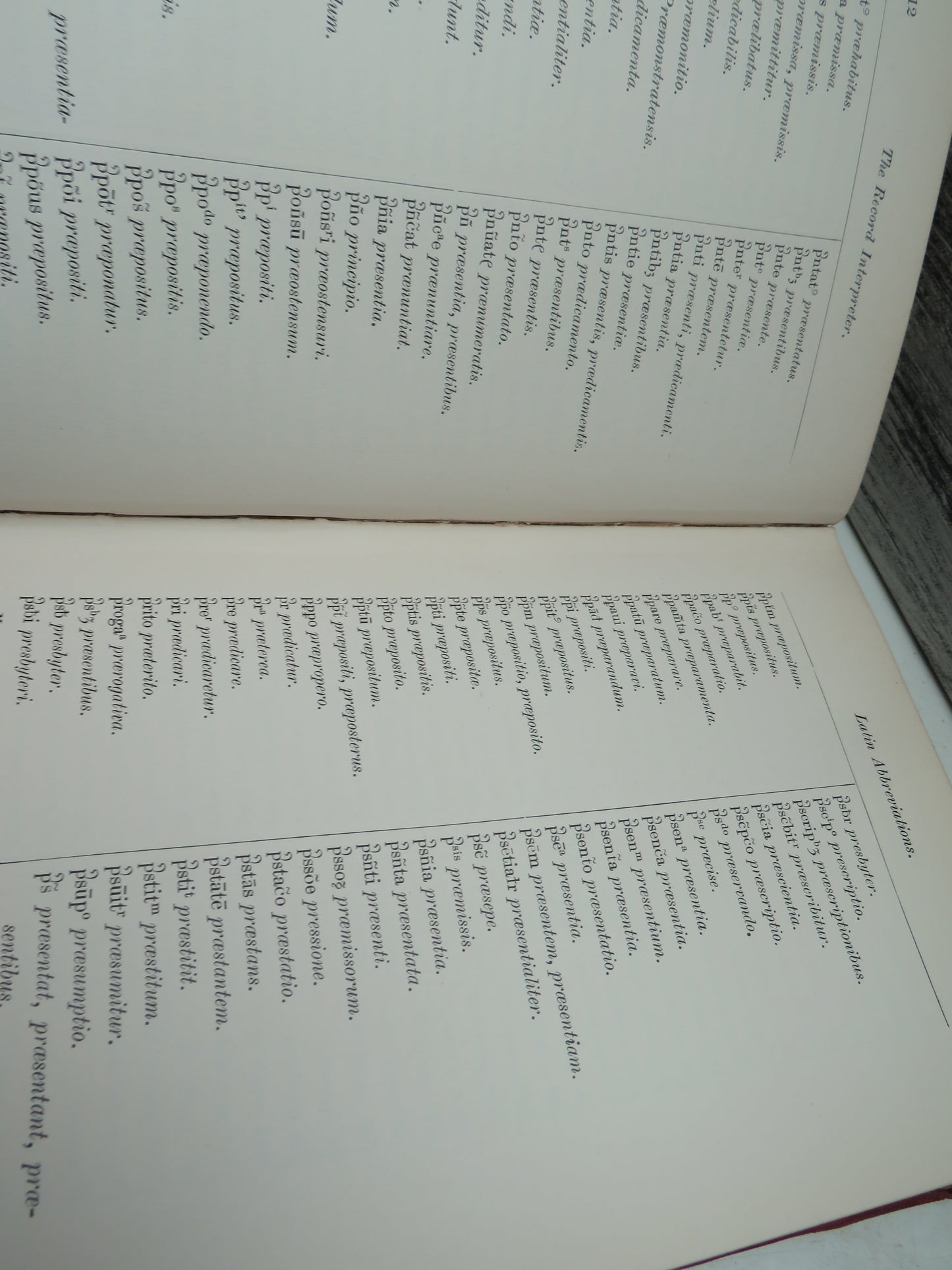The Record Interpreter: A Collection of Abbreviations, Latin Words and Names Used In English Historical Manuscripts and Records Compiled By Charles Trice Martin 1910