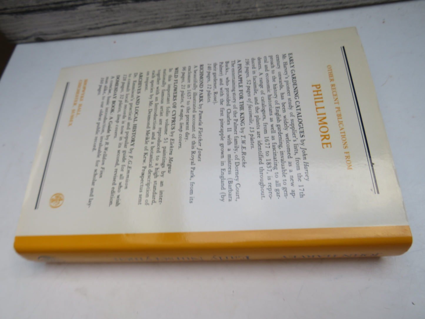 Early Nurserymen With Reprints of Documents and Lists By John Harvey 1974