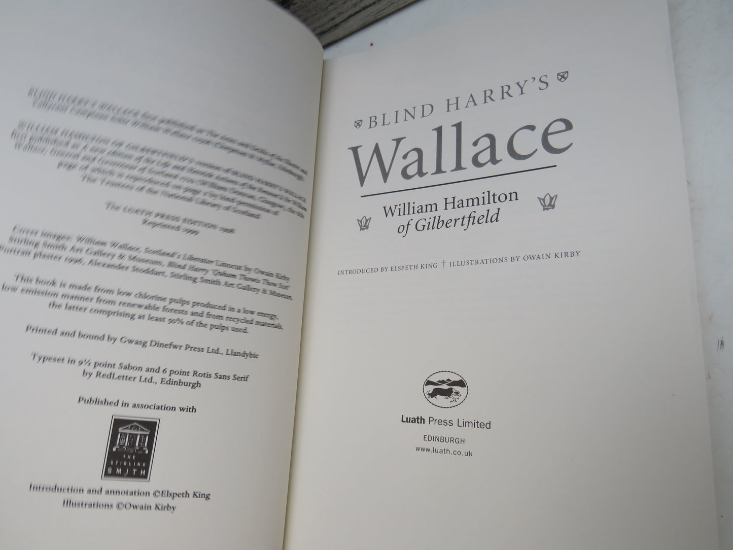 Bind Harry's Wallace By William Hamilton of Gilbertfield 1999