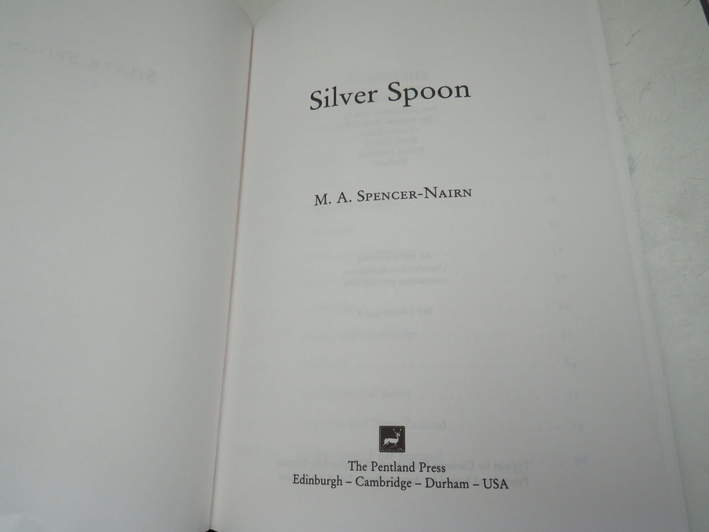 Silver Spoon By M. A. Spencer-Nairn 1996