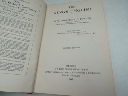 The King's English By H.W. Fowler & F.G. Fowler 1906 book image 4
