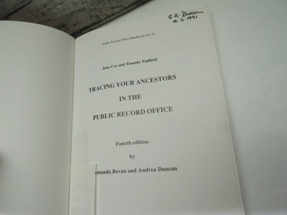 Tracing Your Ancestors In The Public Record Office Fourth Edition By Amanda Bevan and Andrea Duncan book image 3