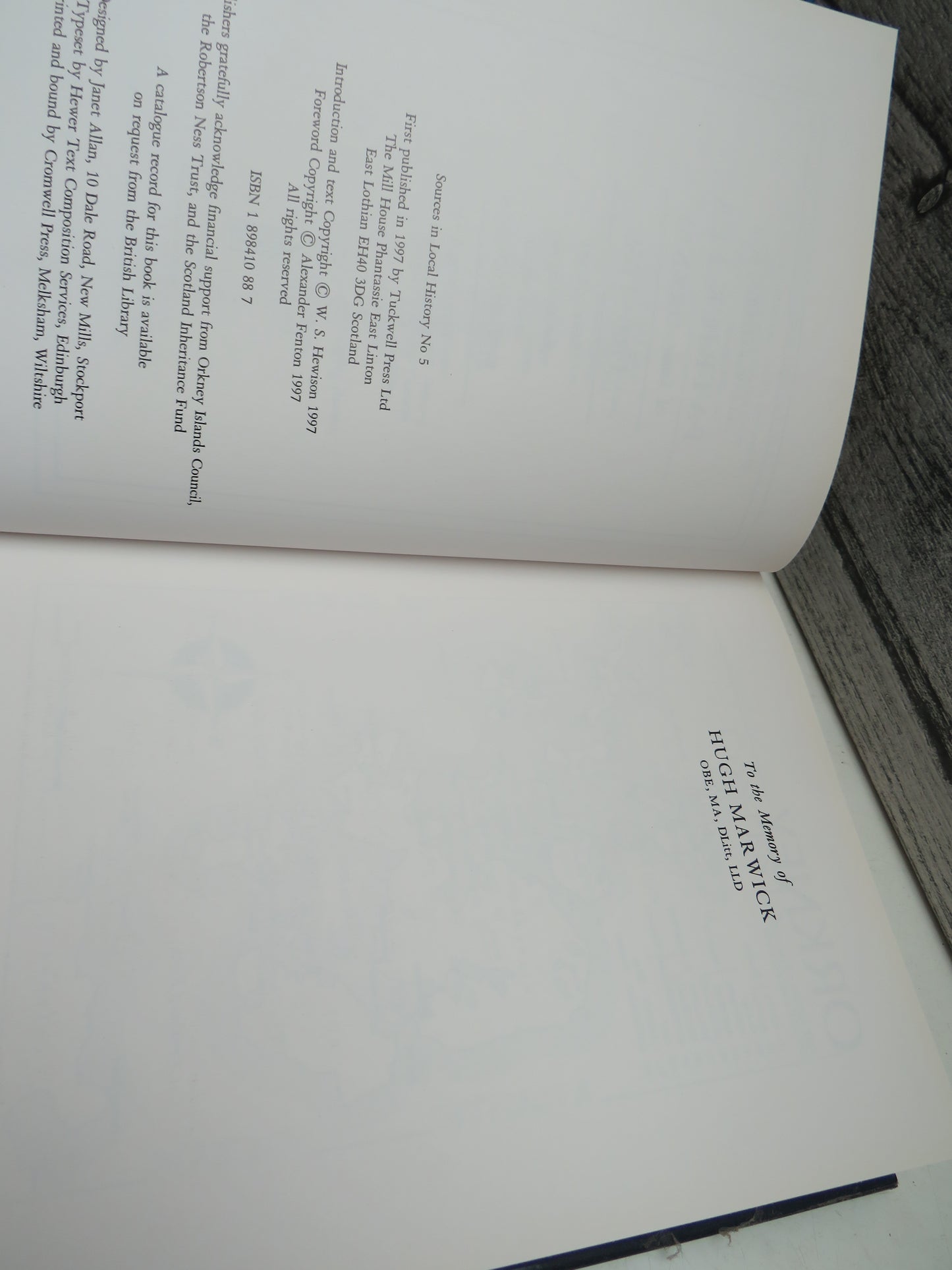 The Diary of Patrick Fea of Stove, Orkney 1766-1796 Transcribed From The Original and Edited By W.S. Hewison 1997
