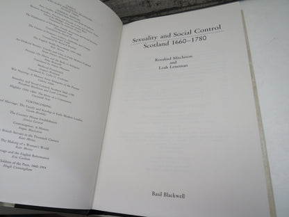 Sexuality and Social Control Scotland 1660-1780 By Rosalind Mitchison and Leah Leneman 1989 book image 4