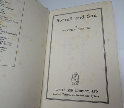 Sorrell and Son By Warwick Deeping 1928 book image 3