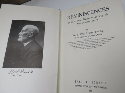 Reminiscences Of Men and Manners During The Past Seventy Years By W.S.Bruce 1929 book image 3