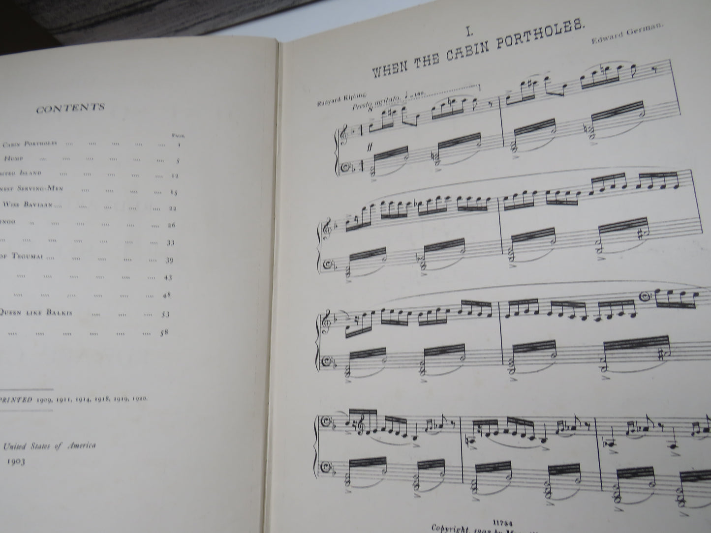 The Just So Song Book Being The Songs From Rudyard Kipling's Just So Stories Set To Music By Edward German 1918
