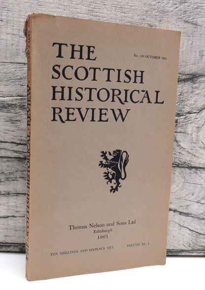 The Scottish Historical Review No 130 October 1961 book front cover