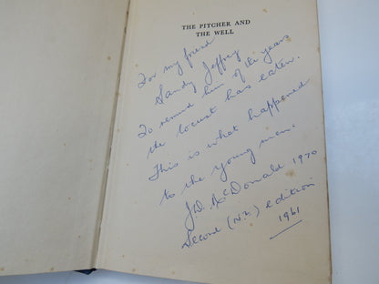 The Pitcher and The Well By J.D. MacDonald 1962 Author Signed book image 3