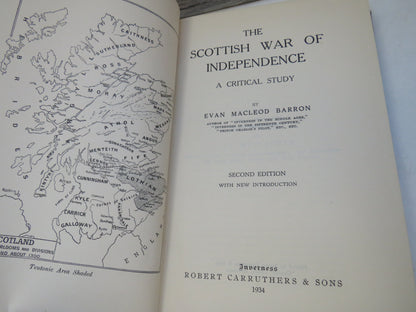 The Scottish War of Independence A Critical Study By Evan Macleod Barron 1934 With Inscription from Author