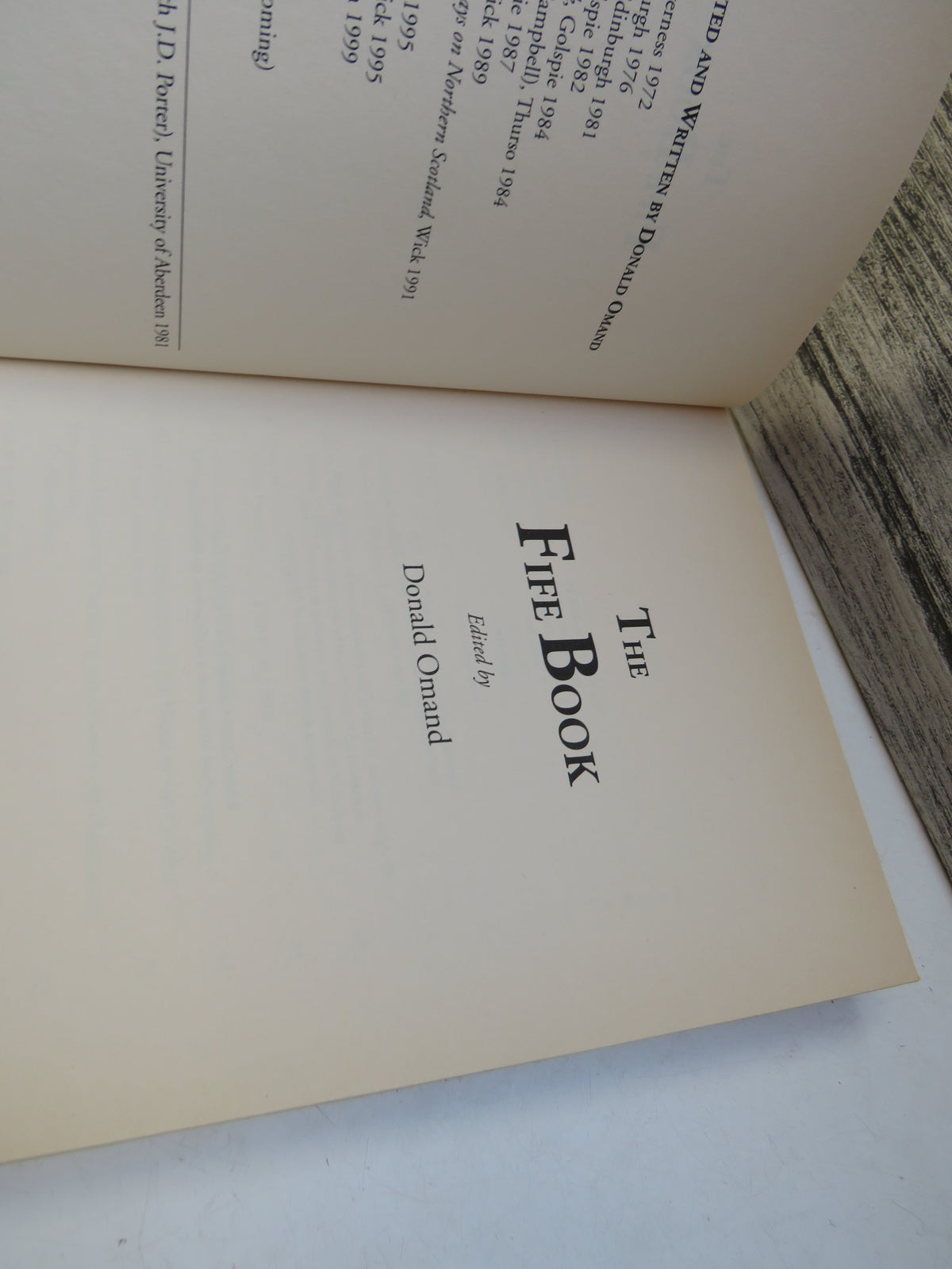 The Fife Book Edited By Donald Omand 2000