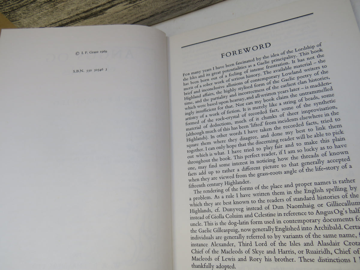 Angus OG of the Isles By I. F. Grant, LL.D 1969