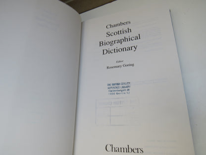 Chambers Scottish Biographical Dictionary Editor Rosemary Goring 1992 book image 5