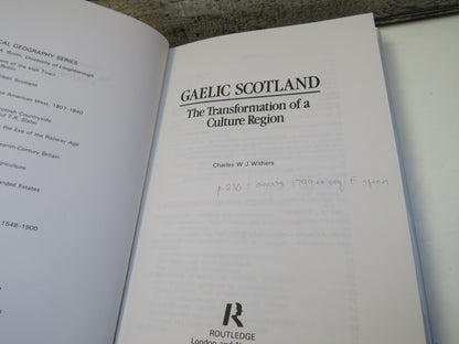 Gaelic Scotland The Transformation Of A Culture Region By Charles W J Withers 1988 book image 3