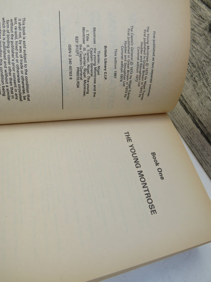 Montrose: The Young Montrose and the Captain General Book One - The Young Montrose, Book Two - The Captain General By Nigel Tranter Author Signed 1987