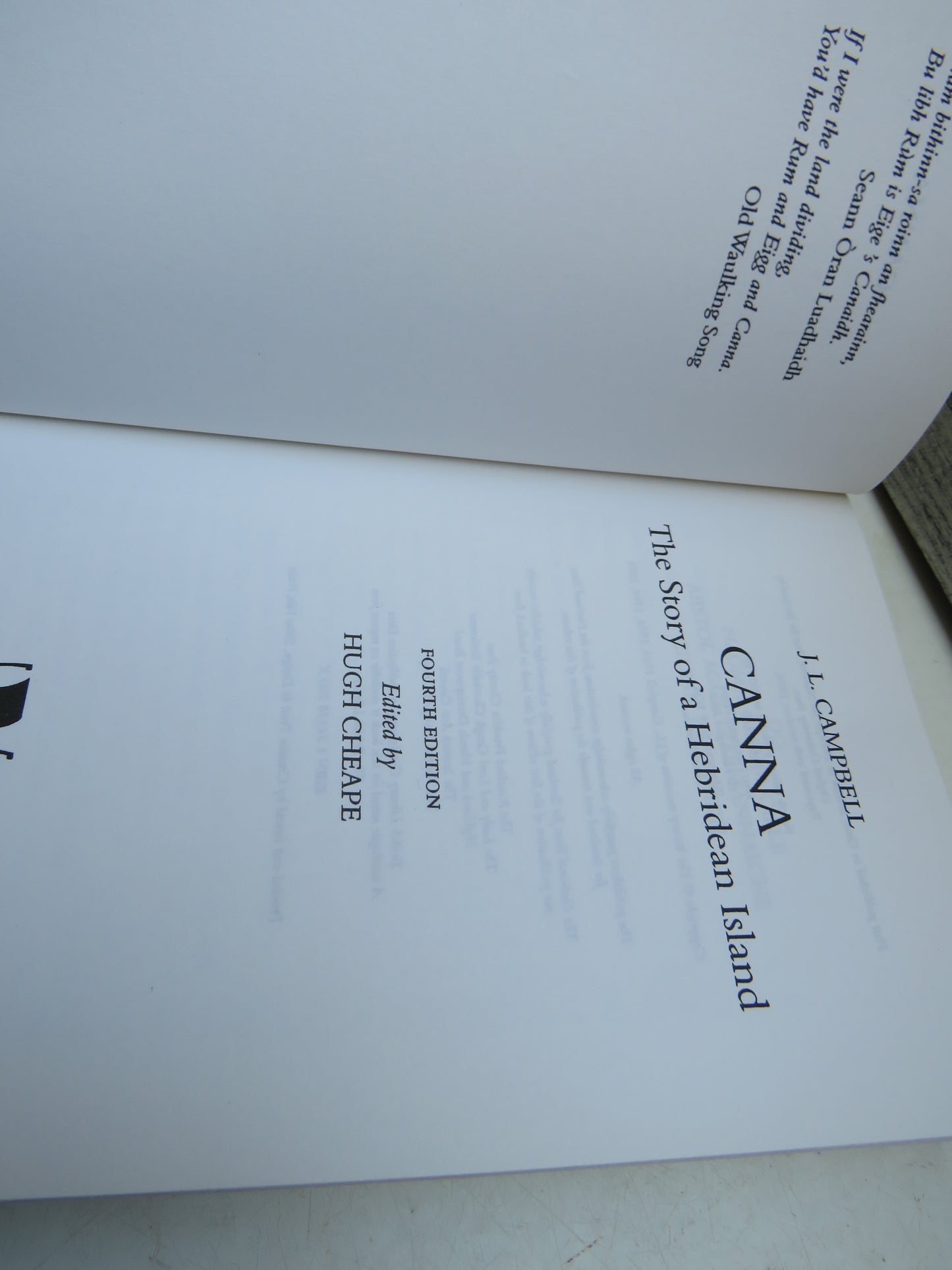 Canna The Story of a Hebridean Island By J.L. Campbell 2002