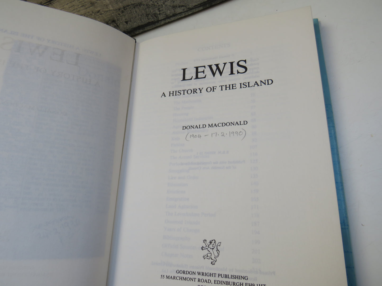 Lewis A History of the Island By Donald MacDonald 1978