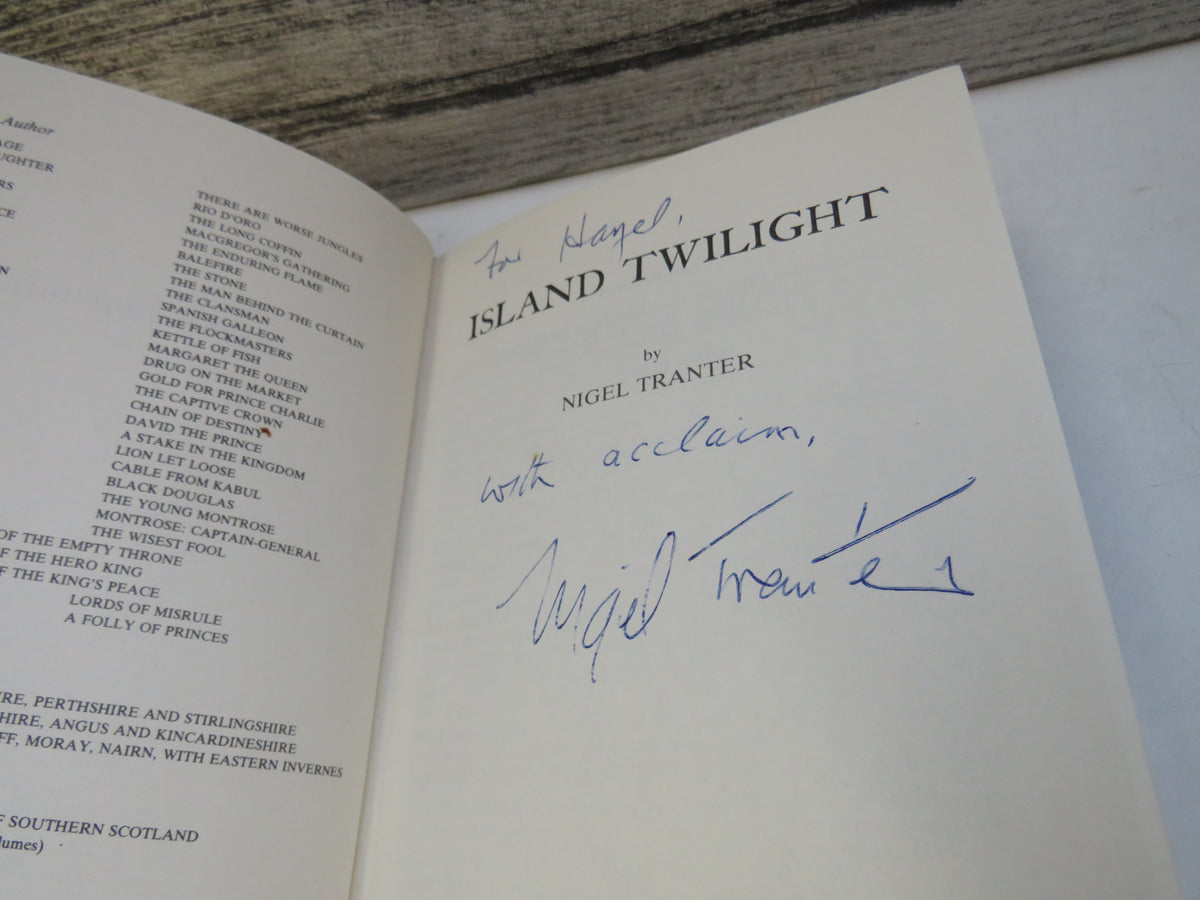Island Twilight By Nigel Tranter 1981 Author Signed