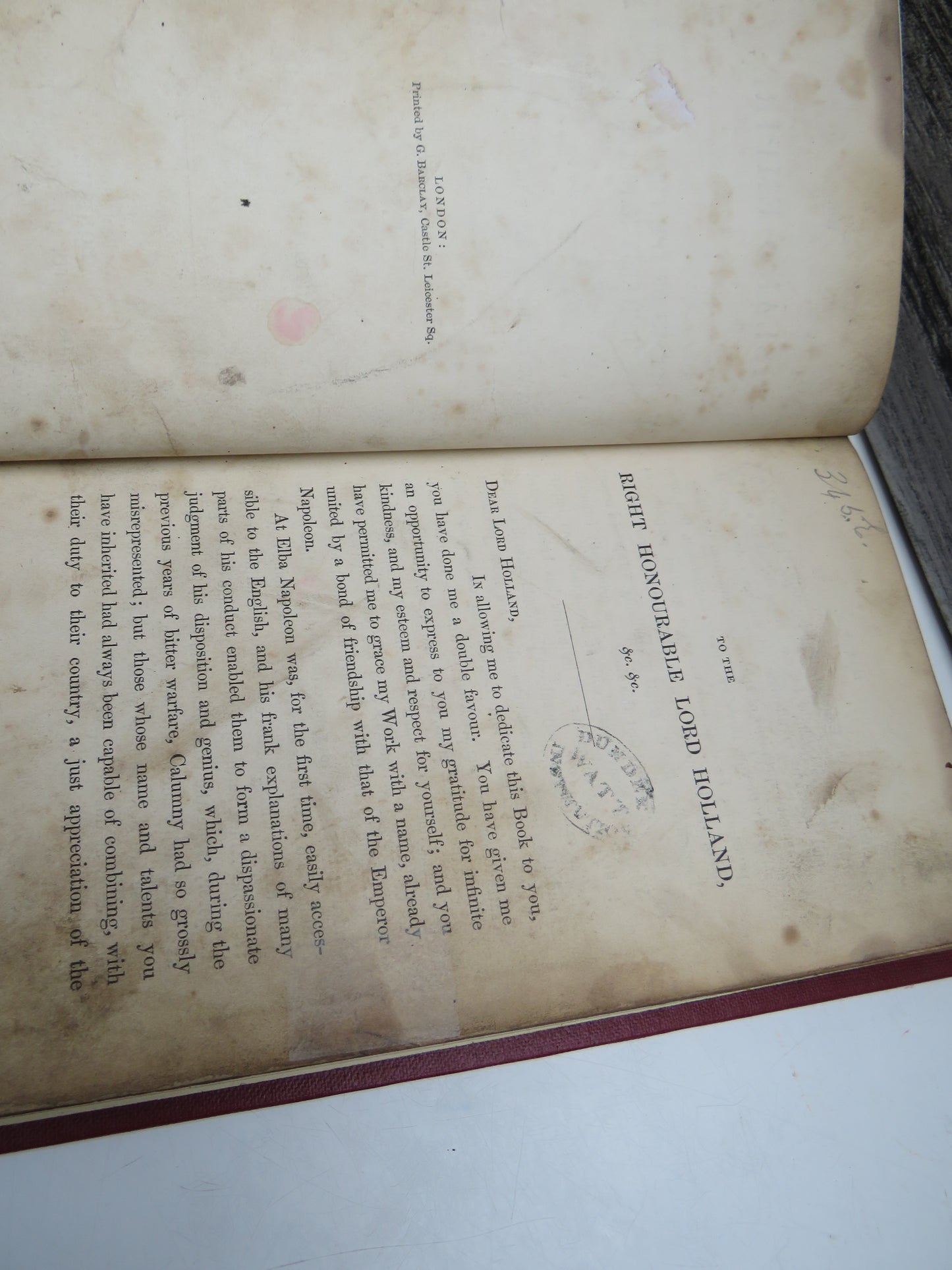 The Island Empire Or The Scenes of the First Exile Of the Emperor Napoleon I 1855