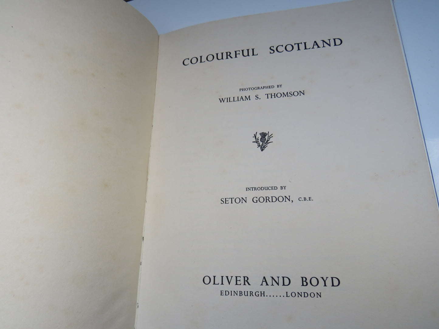 Colourful Scotland Photographed by William S. Thomson and Introduced by Seton Gordon, 1956