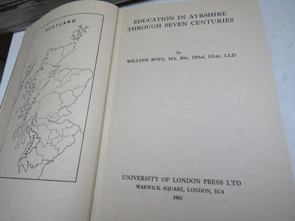 Education In Ayrshire Through Seven Centuries By William Boyd 1961 book image 4