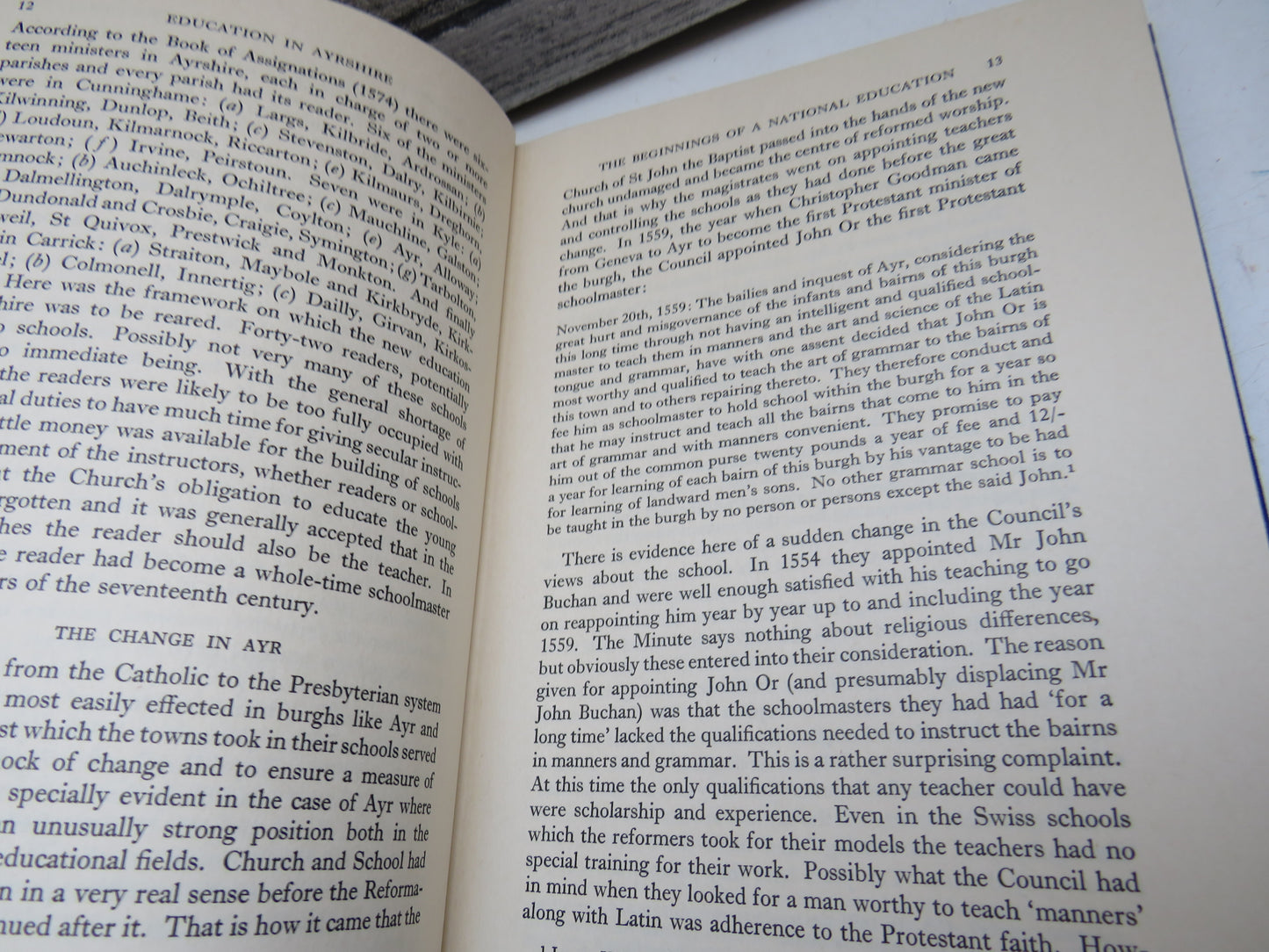 Education In Ayrshire Through Seven Centuries By William Boyd 1961