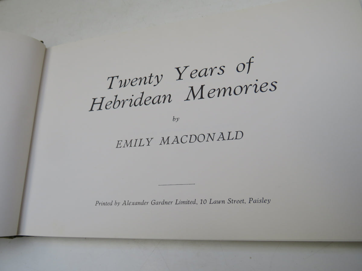 Twenty Years of Hebridean Memories By Emily MacDonald