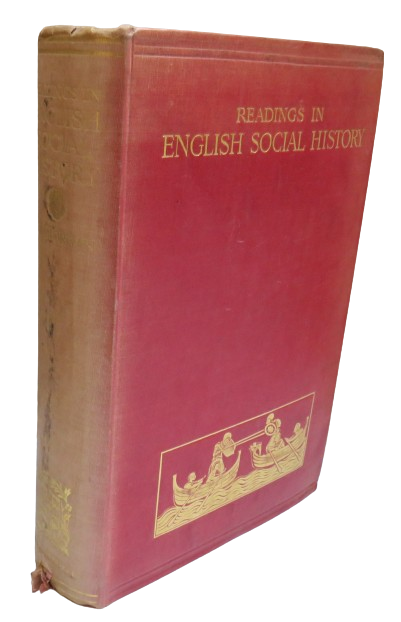Readings In English Social History From Pre-Roman Days To A.D. 1837 Edited By R.D Morgan 1923 book front cover