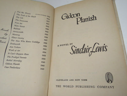 Gideon Planish by Sinclair Lewis, 1946 book image 3