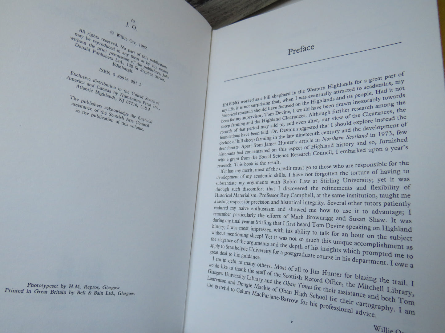 Deer Forests, Landlords and Crofters The Western Highlands In Victorian and Edwardian Times By Willie Orr 1982