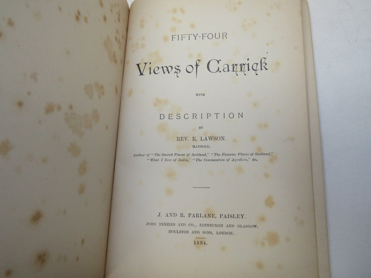 Fifty-Four Views of Carrick With Description By Rev. R. Lawson 1894