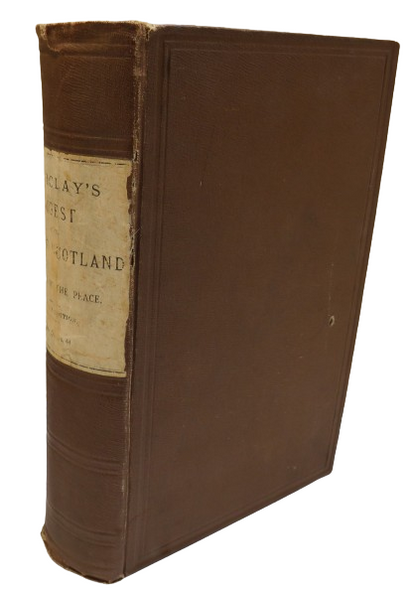 A Digest of The Law of Scotland By Hugh Barclay 1880 book front cover