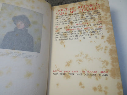 Doctor Johnson and Mrs Thrale, including Mrs Thrale's Ubpublished Journal of the Welsh tour made in  book image 3