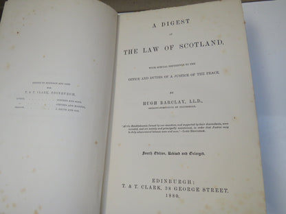 A Digest of The Law of Scotland By Hugh Barclay 1880 book image 7