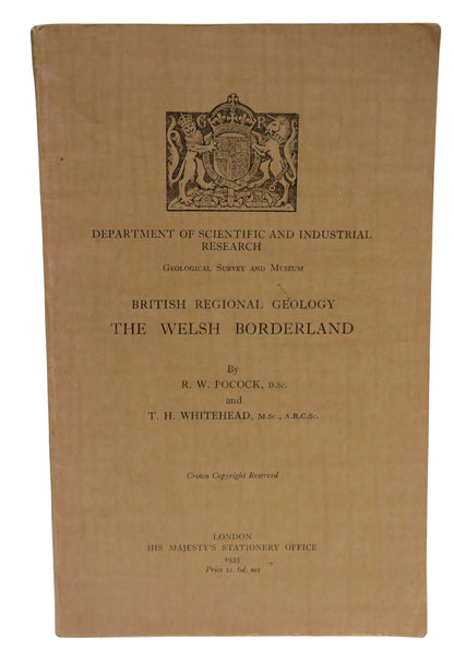British Regional Geology The Welsh Borderland, R.W. Pocock and T. H. Whitehead, 1935 book front cover