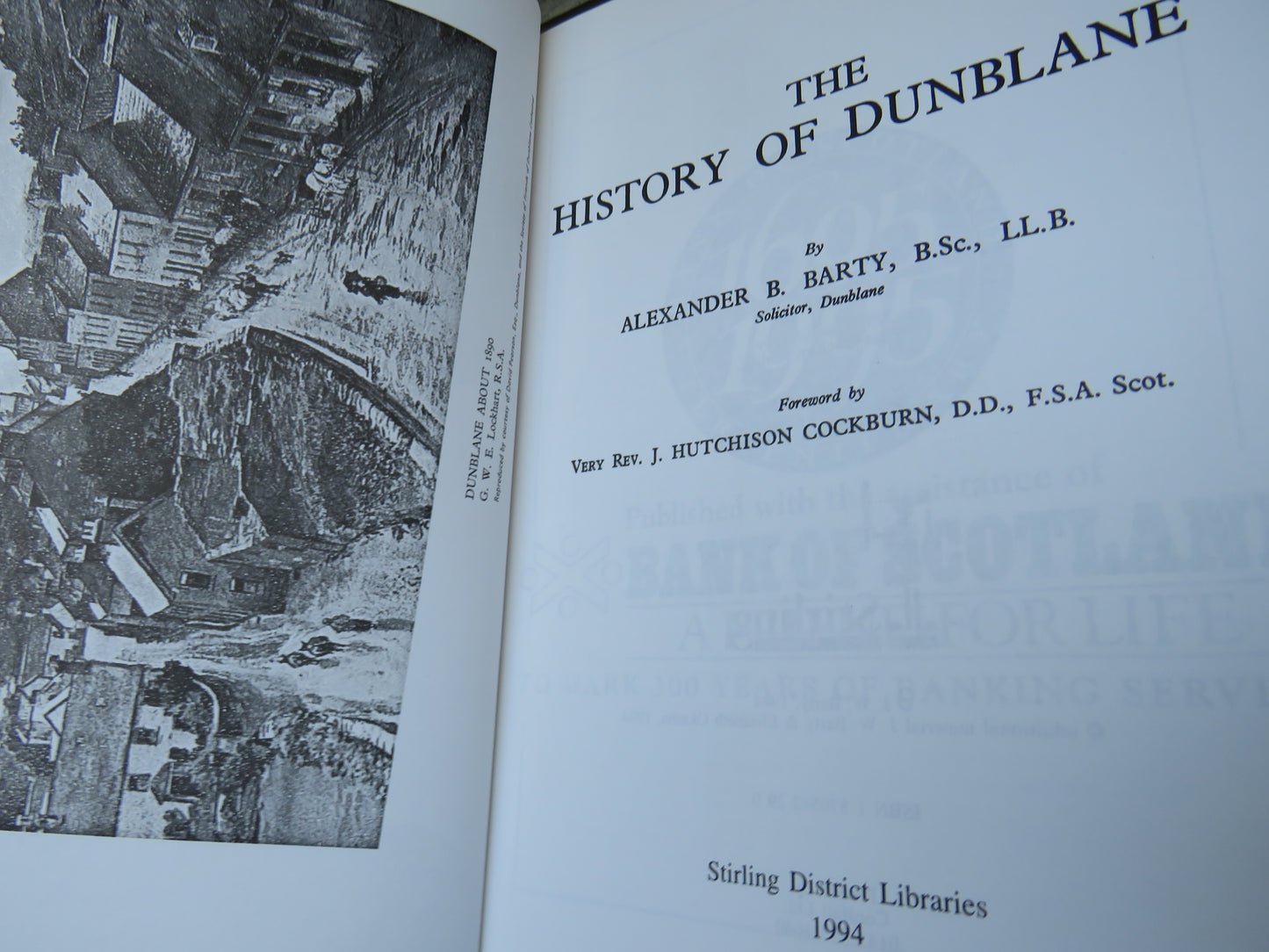 The History of Dunblane By Alexander B. Barty 1994