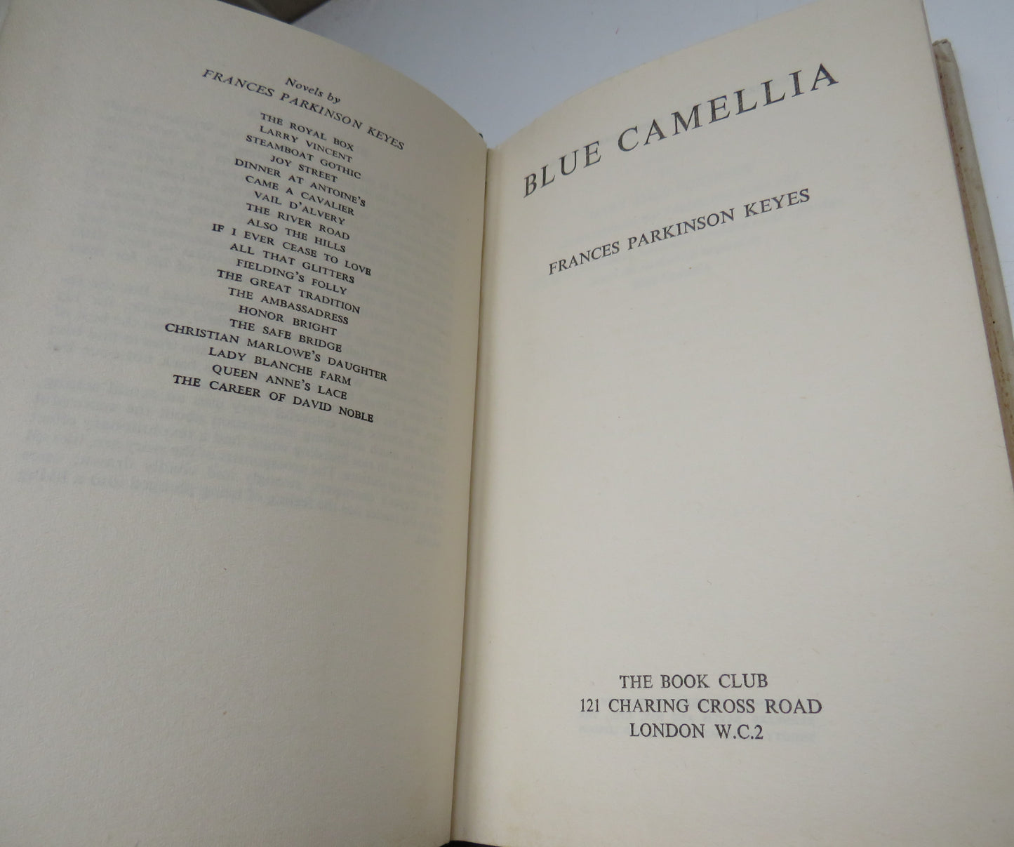 Blue Camellia by Frances Parkinson Keyes, 1957