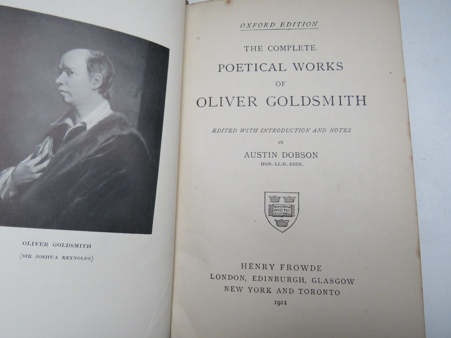 The Complete Poetical Works of Oliver Goldsmith 1911