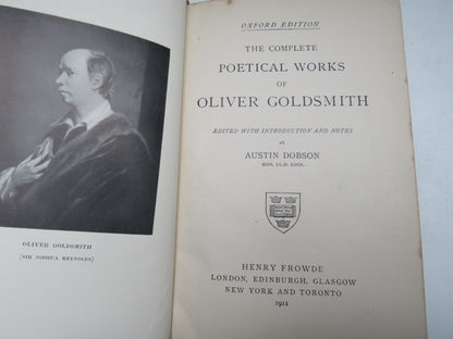 The Complete Poetical Works of Oliver Goldsmith 1911