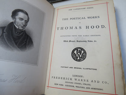 The Poetical Works of Thomas Hood, Reorubted from the Early Editions with Memoir, & Explanatory Note book image 6