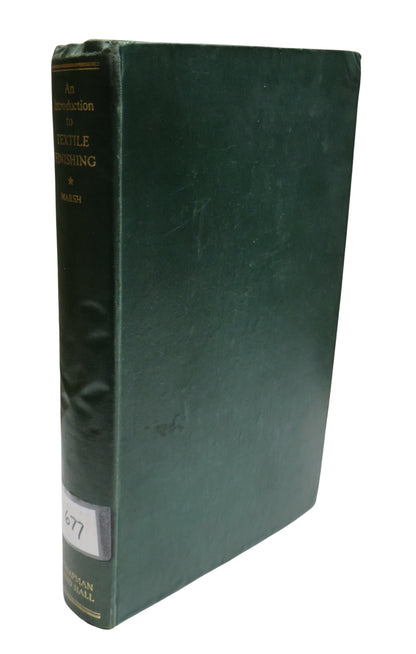 An Introduction To Textile Finishing By J. T. Marsh 1947 Vintage Book book front cover
