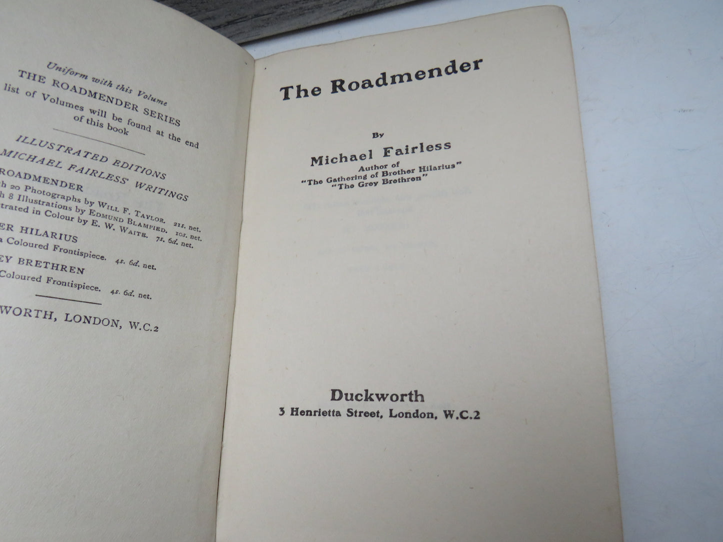 The Roadmender By Michael Fairless 1927