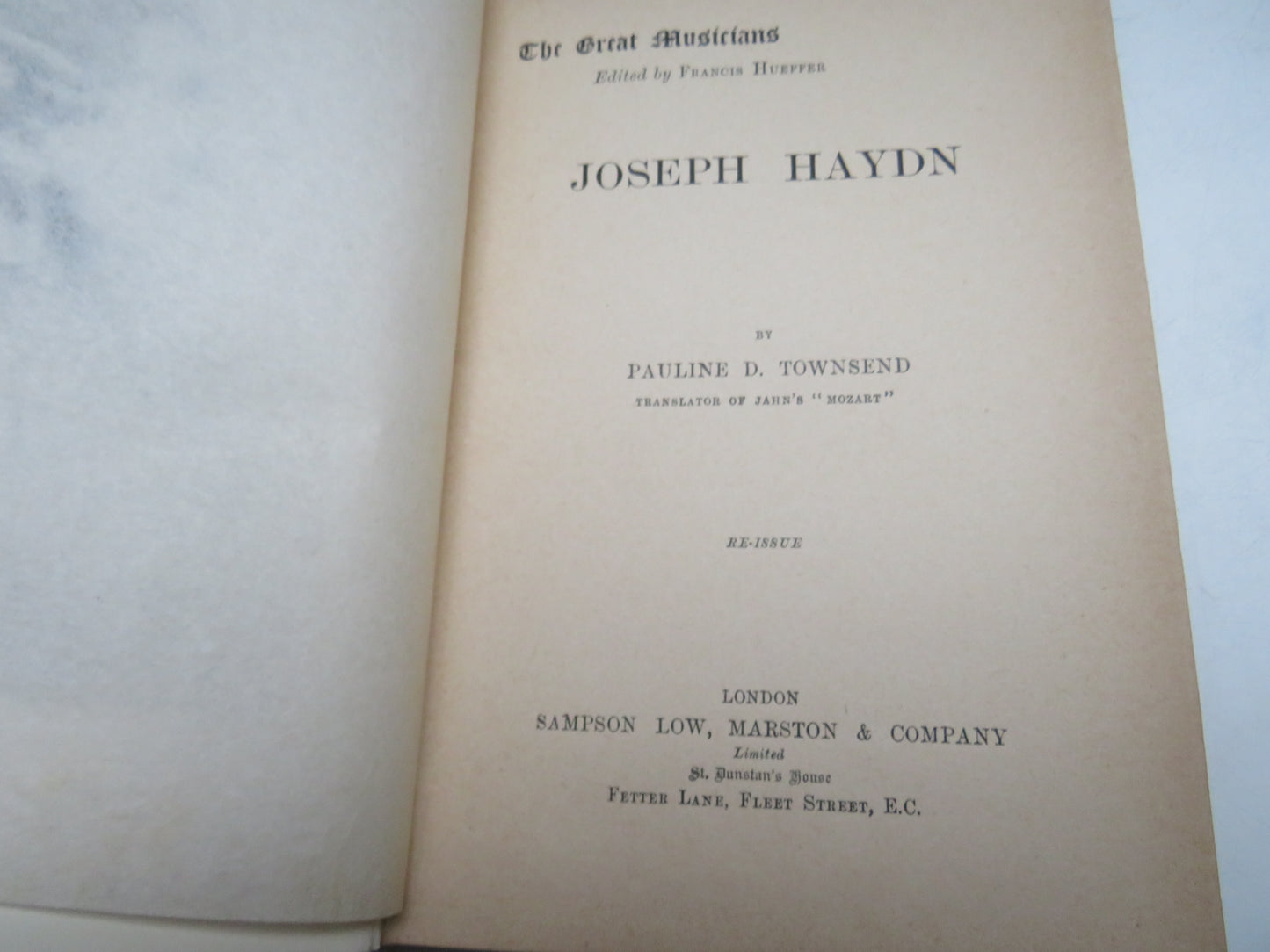 Joseph Hayden By Pauline D. Townsend - The Great Musicians