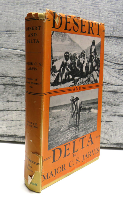 Desert and Delta by Major C. S. Jarvis, 1947, Vintage Book book front cover