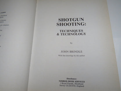 Shotgun Shooting Techniques and Technology By John Brindle 1984 book image 4