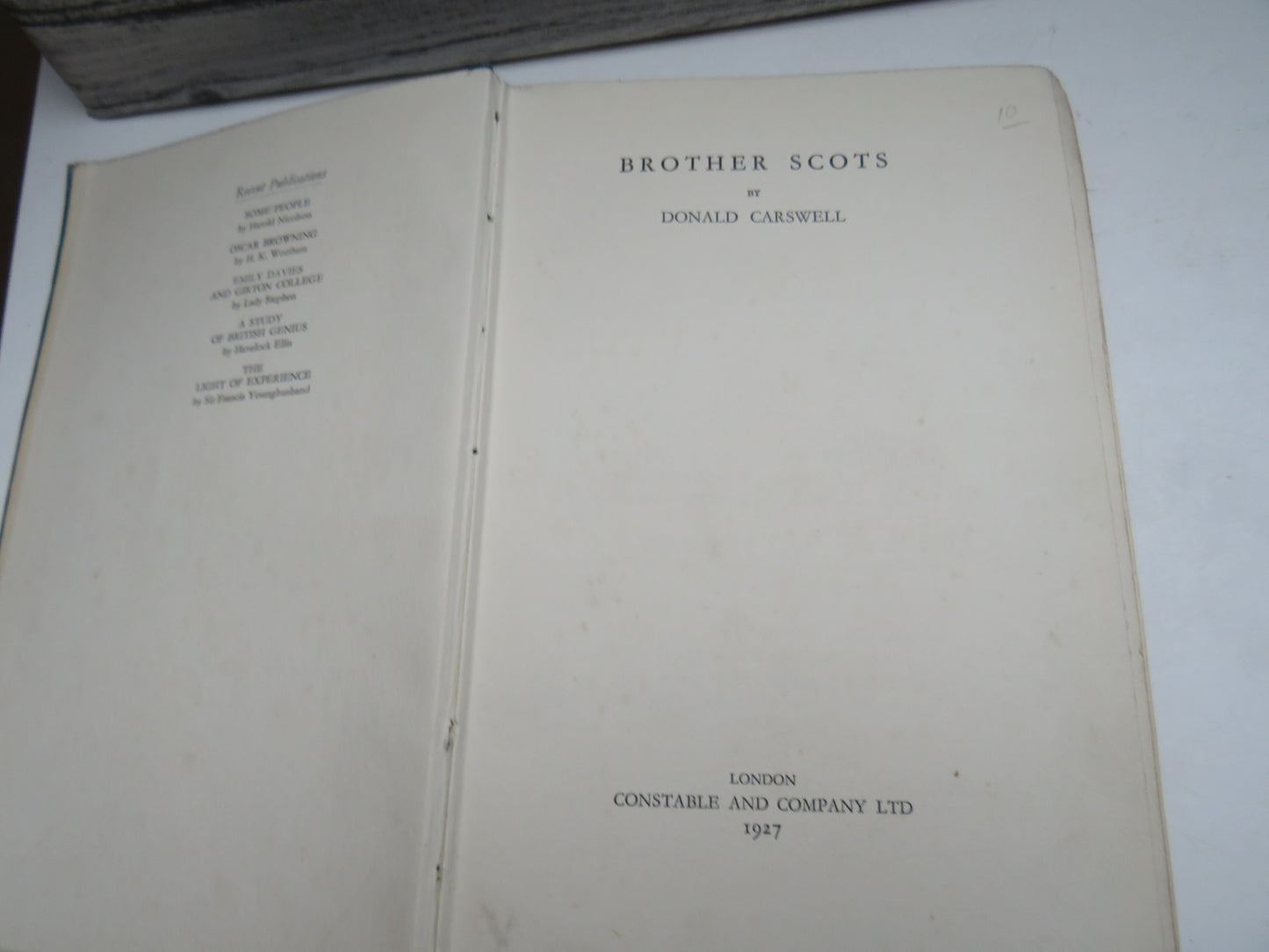 Brother Scots By Donald Carswell 1927