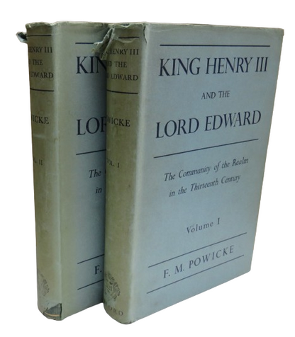 King Henry III and the Lord Edward Volume I & II By F.M. Powicke 1947 book front cover